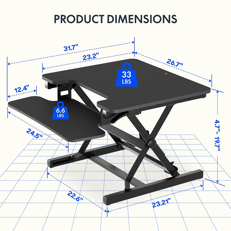 マイセンコンポート架台 Height Adjustable Desk Converter(M9) | FlexiSpot US